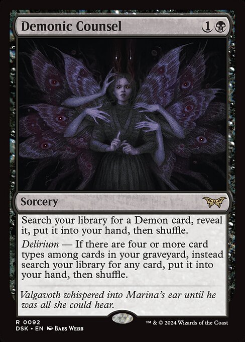 Demonic Counsel - Duskmourn: House of Horror Magic card