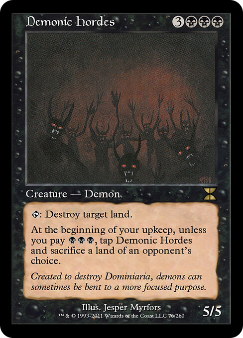 Demonic Hordes - Masters Edition IV Magic card