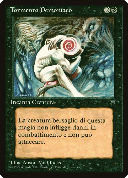Tormento Demoniaco (Demonic Torment) - Legends (#95) - Illustrated by Anson Maddocks - Magic: The Gathering Card
