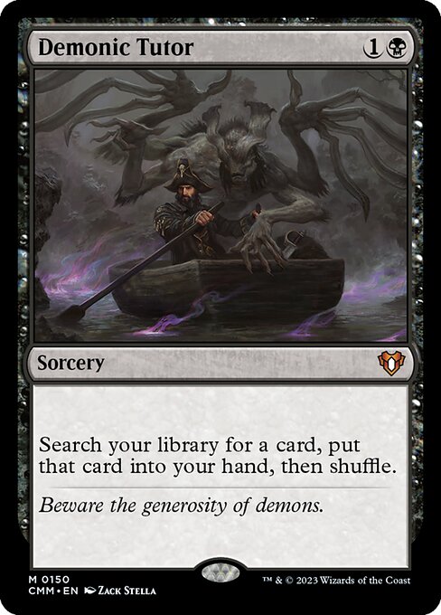 Demonic Tutor - Commander Masters (#150) - Illustrated by Zack Stella - Magic: The Gathering Card