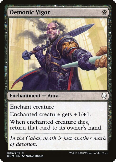 Demonic Vigor - Dominaria Magic card