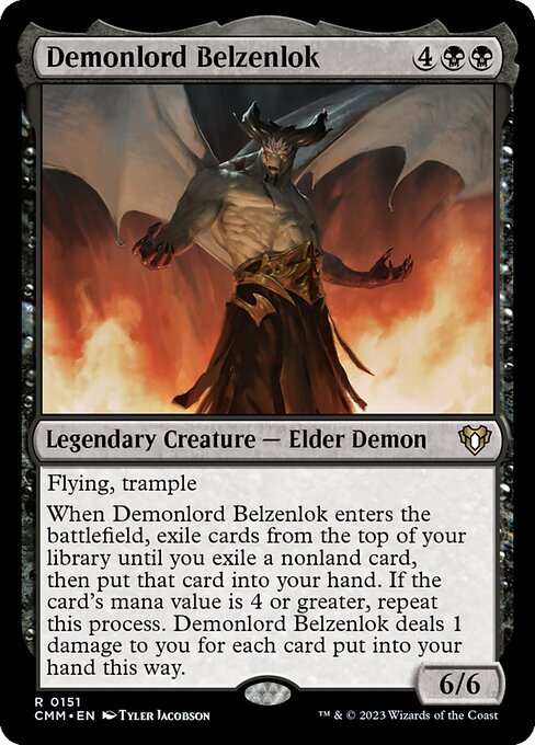 Demonlord Belzenlok - Commander Masters (#151) - Illustrated by Tyler Jacobson - Magic: The Gathering Card