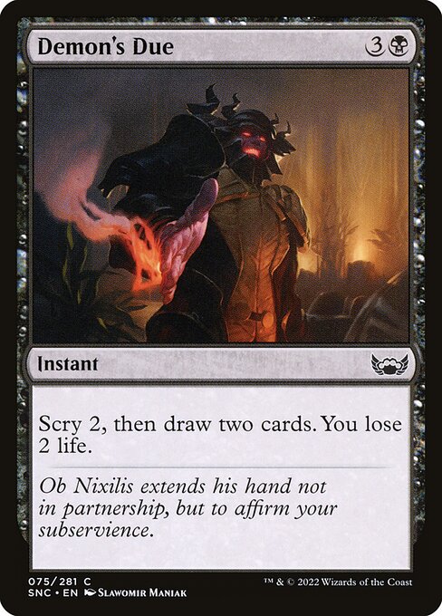 Demon's Due - Streets of New Capenna Magic card