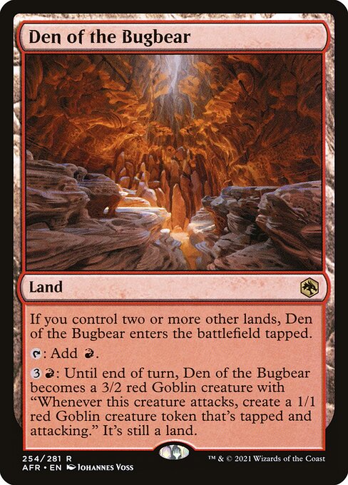 Den of the Bugbear - Adventures in the Forgotten Realms (#254) - Illustrated by Johannes Voss - Magic: The Gathering Card
