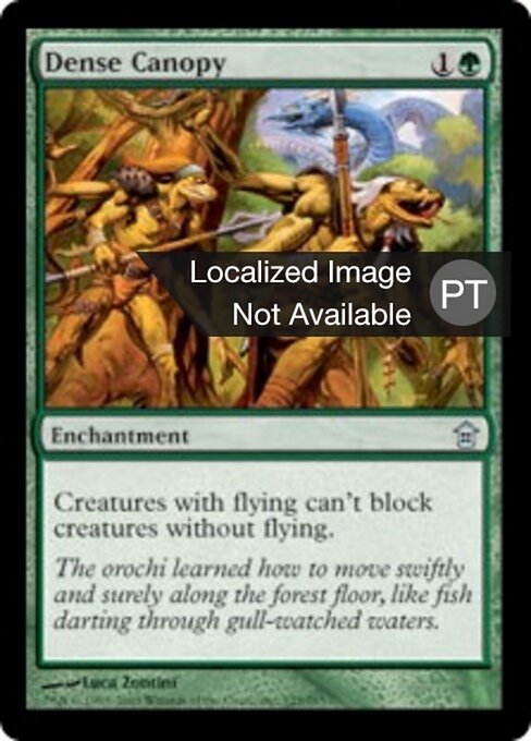 浓密林冠 (Dense Canopy) - Saviors of Kamigawa (#125) - Illustrated by Luca Zontini - Magic: The Gathering Card