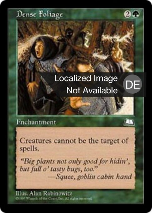 Feuillage dense (Dense Foliage) - Classic Sixth Edition (#221) - Illustrated by Alan Rabinowitz - Magic: The Gathering Card