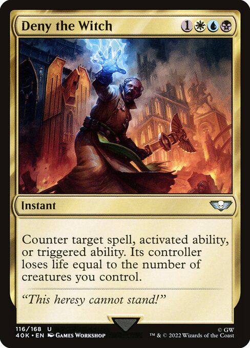 Deny the Witch - Warhammer 40,000 Commander Magic card