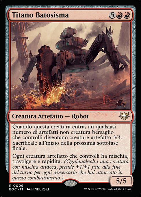 Titan ébranleur des profondeurs (Depthshaker Titan) - Edge of Eternities Commander (#9) - Illustrated by PINDURSKI - Magic: The Gathering Card