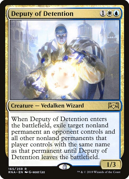 Deputy of Detention - Ravnica Allegiance Magic card