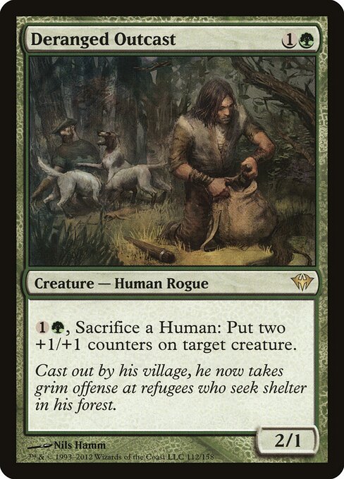Deranged Outcast - Dark Ascension Magic card