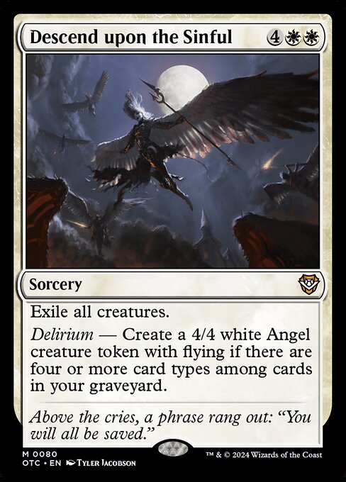 Descend upon the Sinful - Outlaws of Thunder Junction Commander Magic card