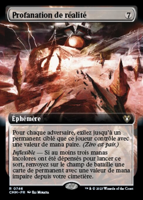 現実の冒涜 (Desecrate Reality) - Commander Masters (#714) - Illustrated by Eli Minaya - Magic: The Gathering Card