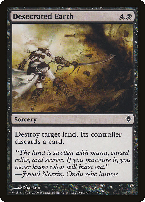 Desecrated Earth - Zendikar Magic card