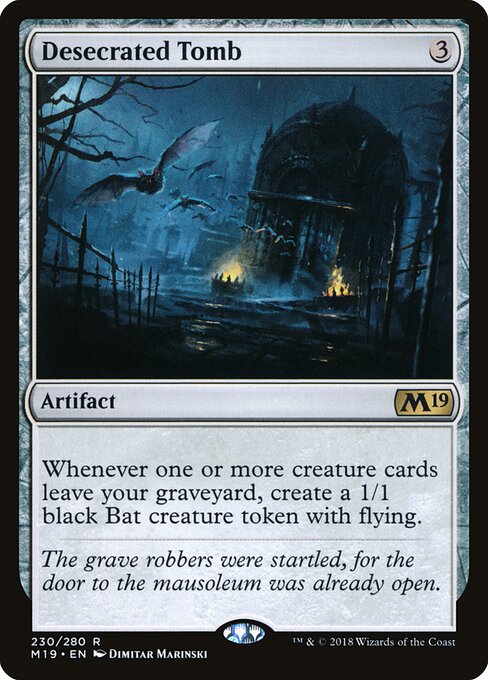 Desecrated Tomb - Core Set 2019 Magic card