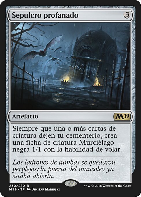 Entweihte Gruft (Desecrated Tomb) - Core Set 2019 (#230) - Illustrated by Dimitar Marinski - Magic: The Gathering Card