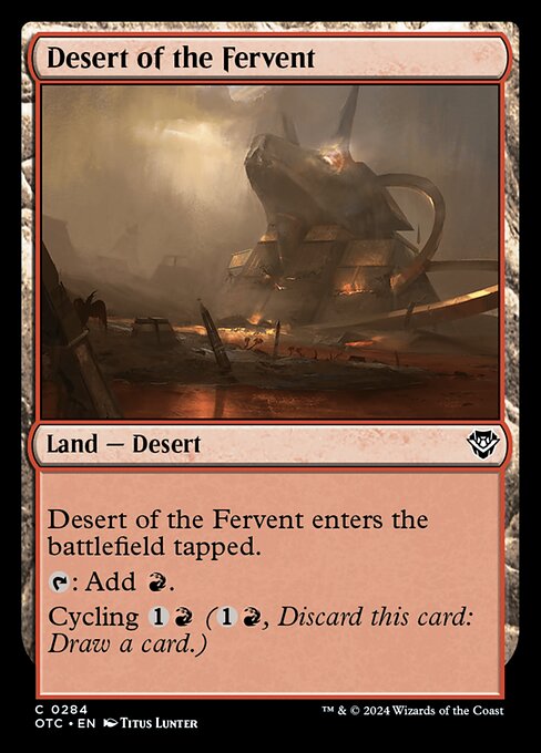 Desert of the Fervent - Outlaws of Thunder Junction Commander Magic card