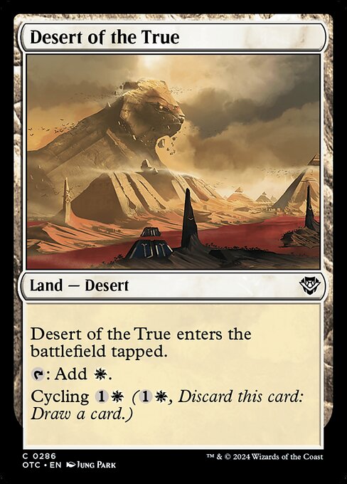 Desert of the True - Outlaws of Thunder Junction Commander (#286) - Illustrated by Jung Park - Magic: The Gathering Card