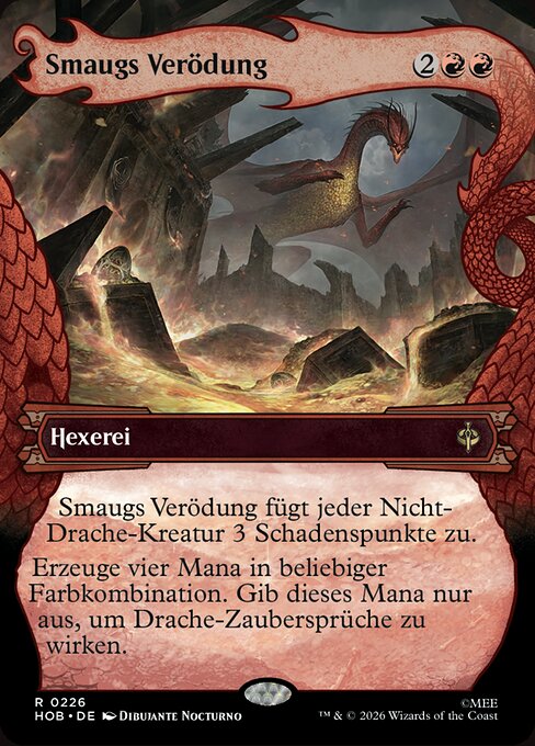 Smaugs Verödung (Desolation of Smaug) - The Hobbit (#226) - Illustrated by Dibujante Nocturno - Magic: The Gathering Card