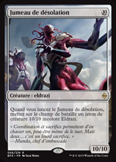 Jumeau de désolation (Desolation Twin) - Battle for Zendikar (#6) - Illustrated by Jack Wang - Magic: The Gathering Card