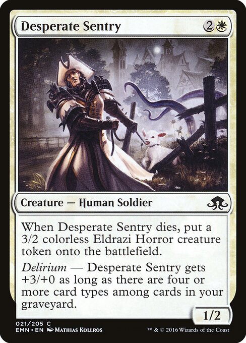 Desperate Sentry - Eldritch Moon Magic card