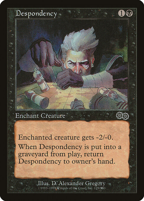 Despondency - Urza's Saga (#129) - Illustrated by D. Alexander Gregory - Magic: The Gathering Card