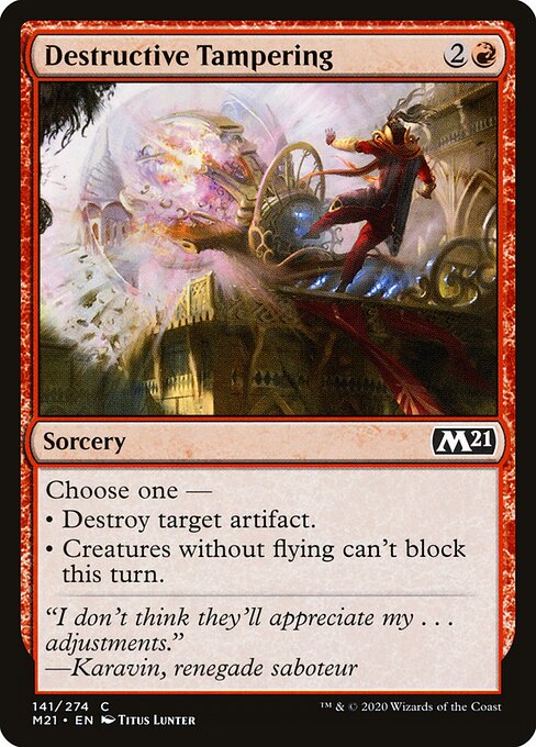 Destructive Tampering - Core Set 2021 (#141) - Illustrated by Titus Lunter - Magic: The Gathering Card
