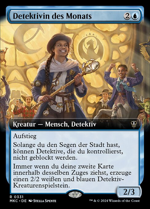 Meilleure détective du mois (Detective of the Month) - Murders at Karlov Manor Commander (#21) - Illustrated by Stella Spente - Magic: The Gathering Card