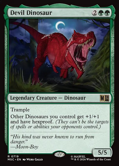 Devil Dinosaur - Marvel Super Heroes Commander Magic card