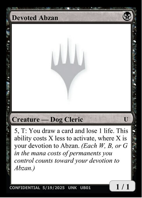 Devoted Abzan - Unknown Event (#UB01) - Magic: The Gathering Card