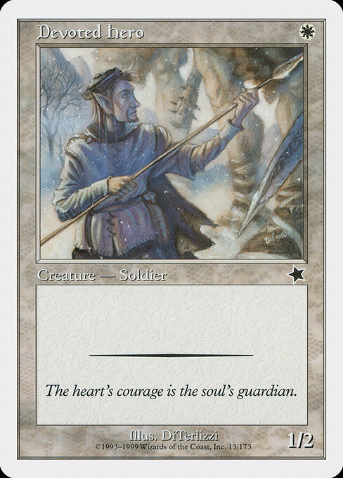 Devoted Hero - Starter 1999 Magic card