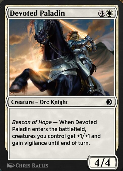 Devoted Paladin - Alchemy Horizons: Baldur's Gate (#88) - Illustrated by Chris Rallis - Magic: The Gathering Card