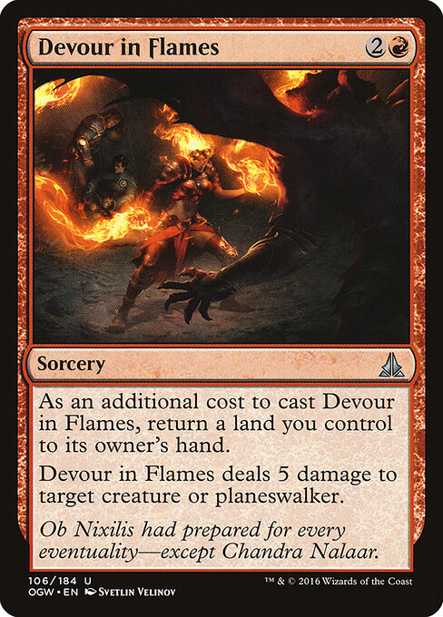 Devour in Flames - Oath of the Gatewatch Magic card