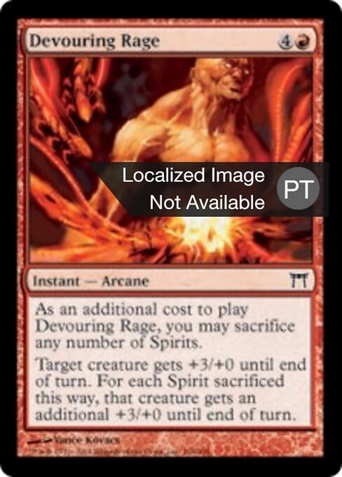Rage dévorante (Devouring Rage) - Salvat 2005 (#C5) - Illustrated by Vance Kovacs - Magic: The Gathering Card