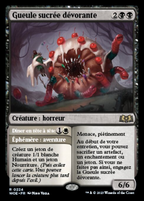 Devouring Sugarmaw // Have for Dinner - Wilds of Eldraine (#224) - Illustrated by Nino Vecia - Magic: The Gathering Card