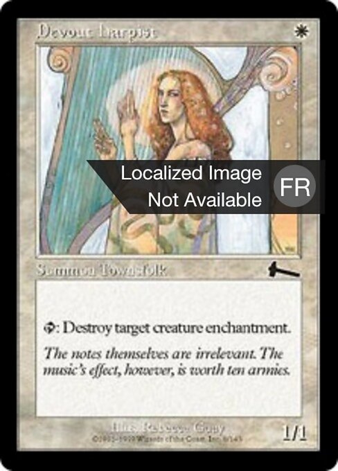 Devout Harpist - Urza's Legacy (#6) - Illustrated by Rebecca Guay - Magic: The Gathering Card