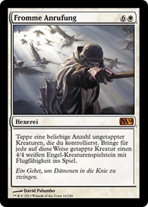 Invocação dos Devotos (Devout Invocation) - Magic 2014 (#16) - Illustrated by David Palumbo - Magic: The Gathering Card