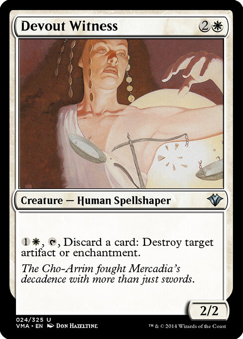 Devout Witness - Vintage Masters (#24) - Illustrated by Don Hazeltine - Magic: The Gathering Card