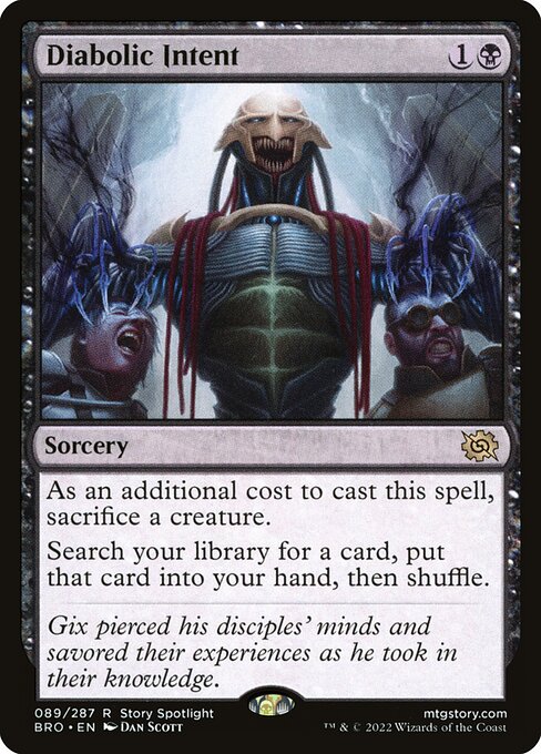 Diabolic Intent - The Brothers' War (#89) - Illustrated by Dan Murayama Scott - Magic: The Gathering Card