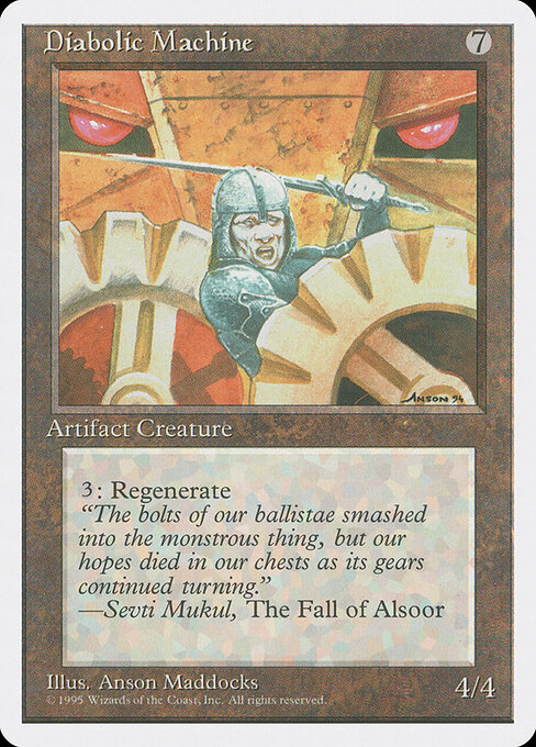 Diabolic Machine - Fourth Edition (#314) - Illustrated by Anson Maddocks - Magic: The Gathering Card