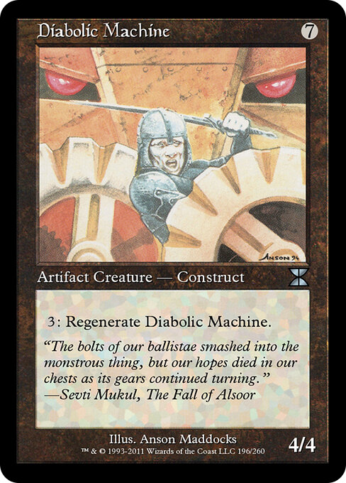 Diabolic Machine - Masters Edition IV (#196) - Illustrated by Anson Maddocks - Magic: The Gathering Card