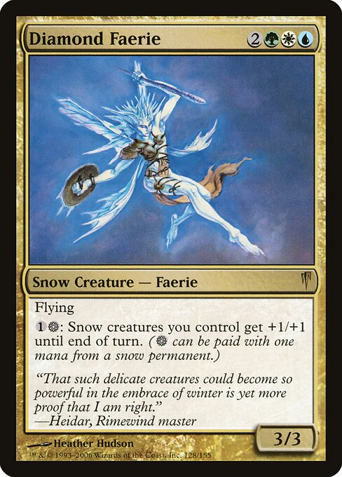 Diamond Faerie - Coldsnap Magic card