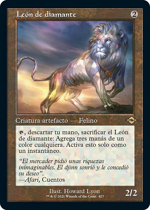 Leone di Diamante (Diamond Lion) - Modern Horizons 2 (#427) - Illustrated by Howard Lyon - Magic: The Gathering Card