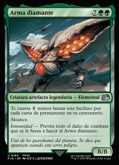 Arma diamante (Diamond Weapon) - Final Fantasy (#183) - Illustrated by Esuthio - Magic: The Gathering Card