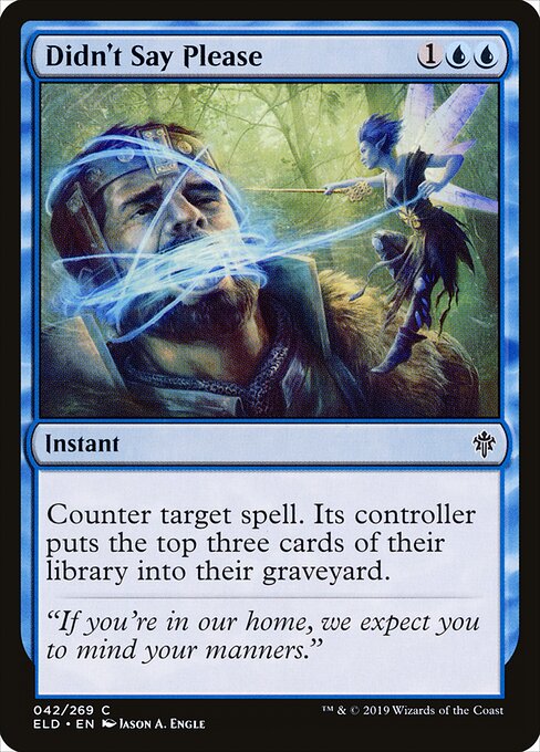 Didn't Say Please - Throne of Eldraine Magic card