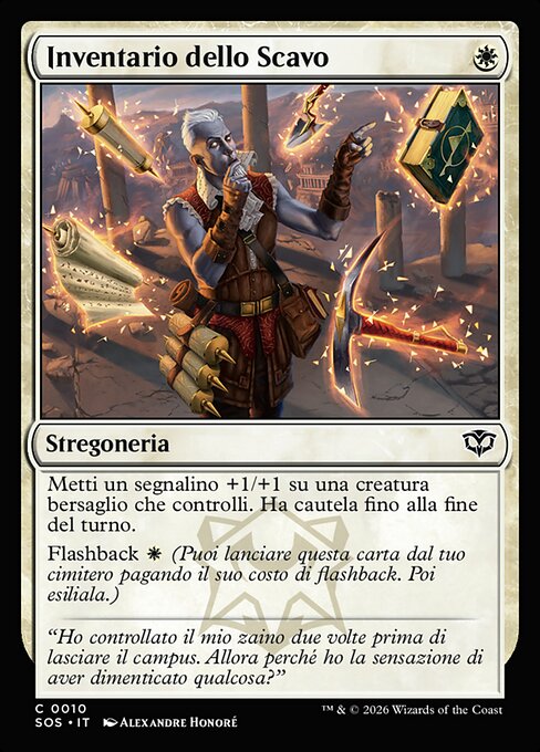 Inventario dello Scavo (Dig Site Inventory) - Secrets of Strixhaven (#10) - Illustrated by Alexandre Honoré - Magic: The Gathering Card