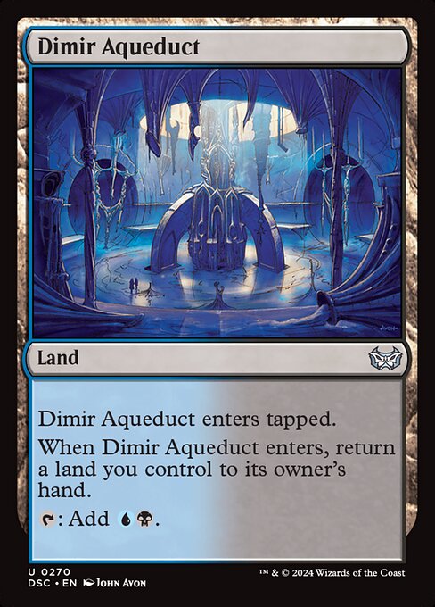 Dimir Aqueduct - Duskmourn: House of Horror Commander (#270) - Illustrated by John Avon - Magic: The Gathering Card