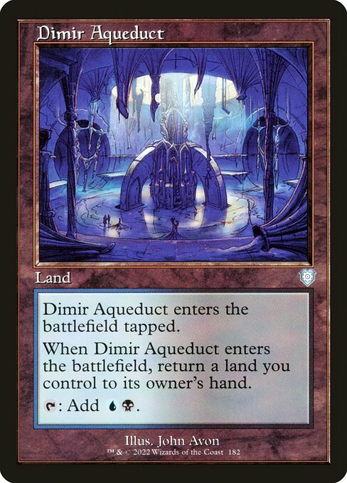 Dimir Aqueduct - The Brothers' War Commander (#182) - Illustrated by John Avon - Magic: The Gathering Card