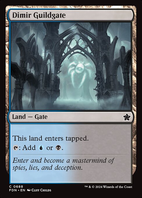 Dimir Guildgate - Foundations Magic card