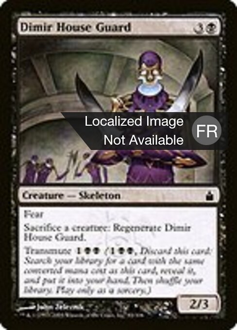 Guardia de la Casa Dimir (Dimir House Guard) - Ravnica Remastered (#73) - Illustrated by John Zeleznik - Magic: The Gathering Card