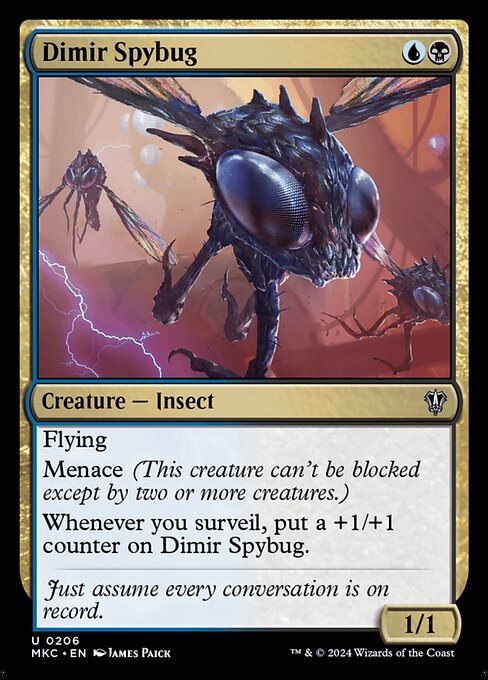 Dimir Spybug - Murders at Karlov Manor Commander Magic card